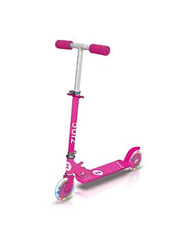 zinc-zinc-two-wheeled-folding-light-up-flash-scooter-pink
