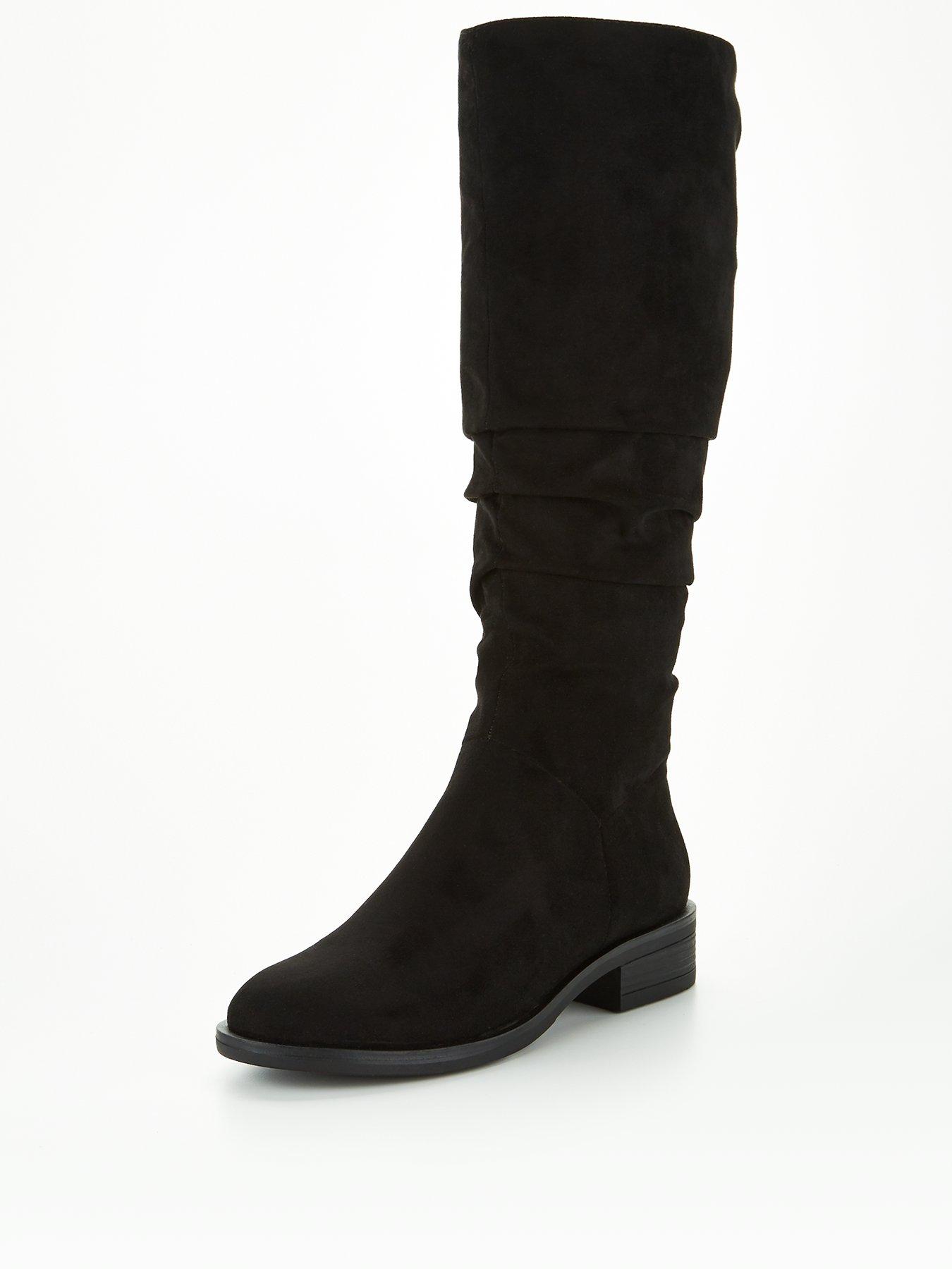 low heel knee high boots uk