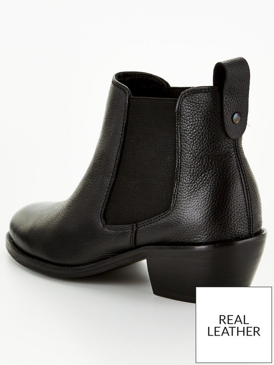 stillFront image of v-by-very-leather-low-heel-ankle-boots-black