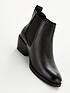  image of v-by-very-leather-low-heel-ankle-boots-black