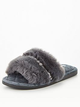 v-by-very-embellished-slider-slipper-grey