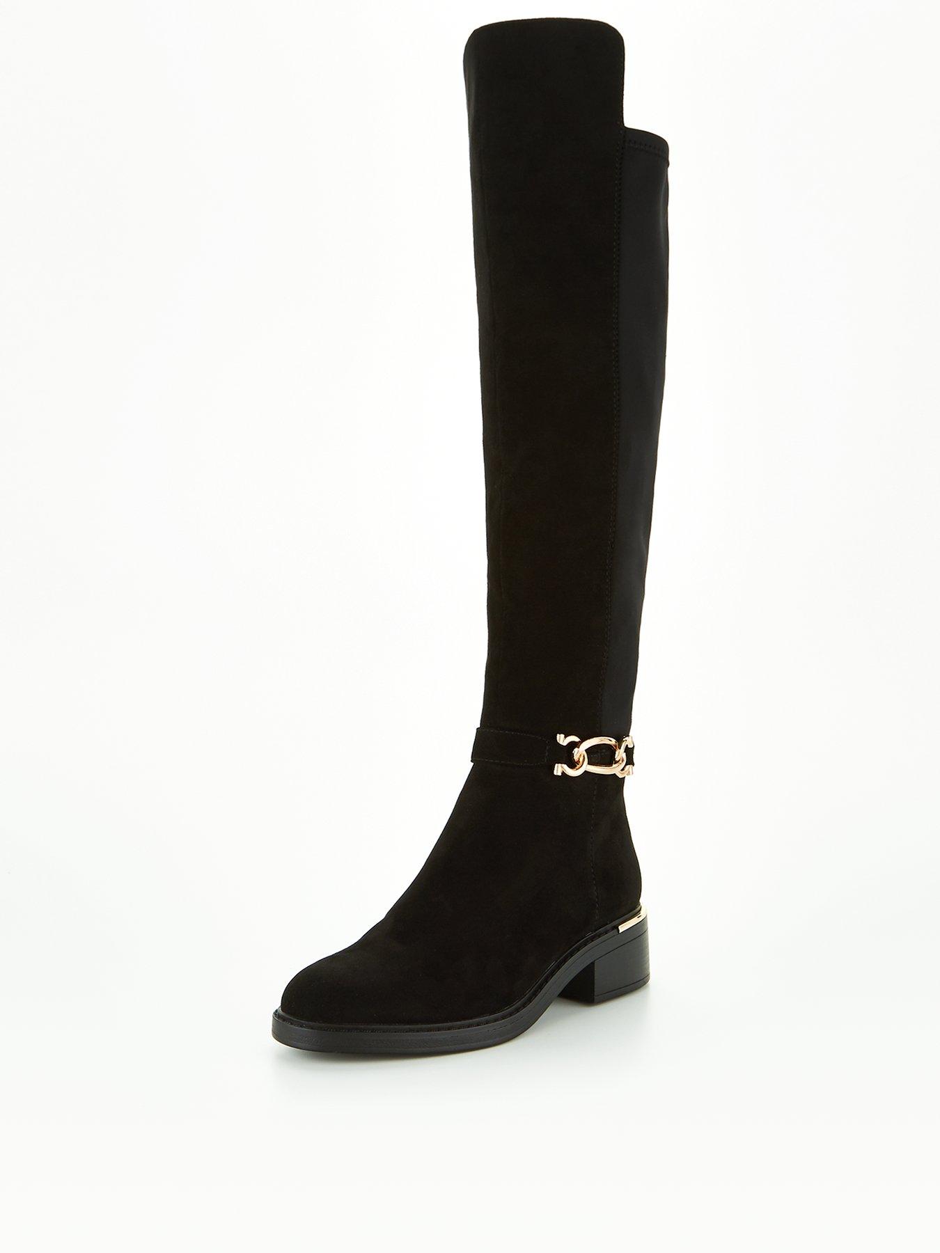 tight fitting over the knee boots