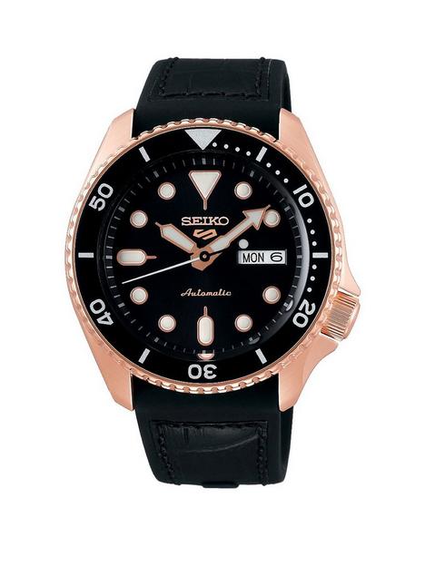 seiko-seiko-sport-black-date-dial-rose-tone-bezel-black-silicone-strap-watch