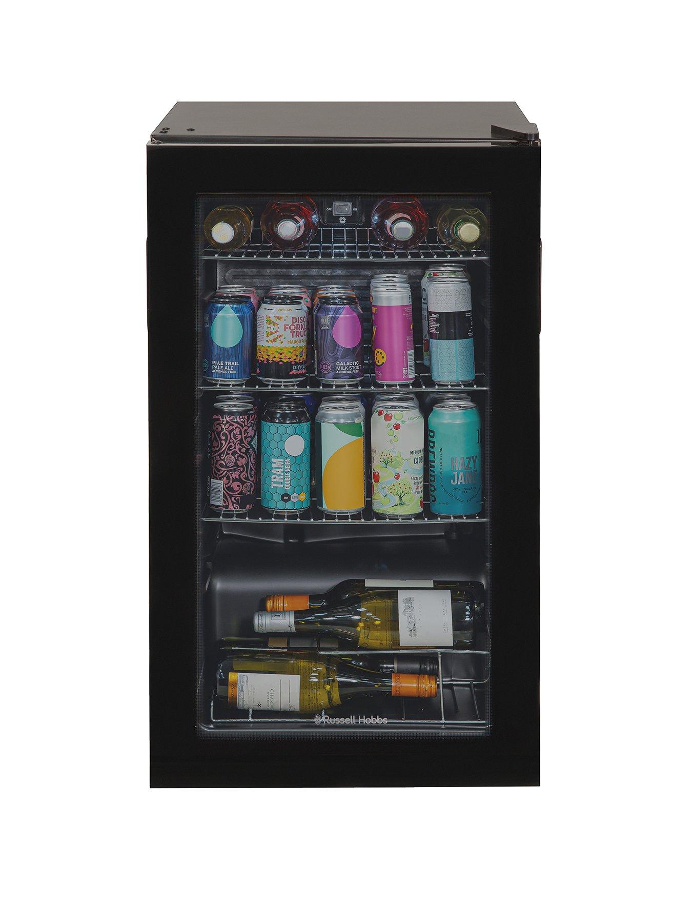 Product photograph of Russell Hobbs Rhbc48b Under-counter Mini Fridge Cooler - Black from very.co.uk
