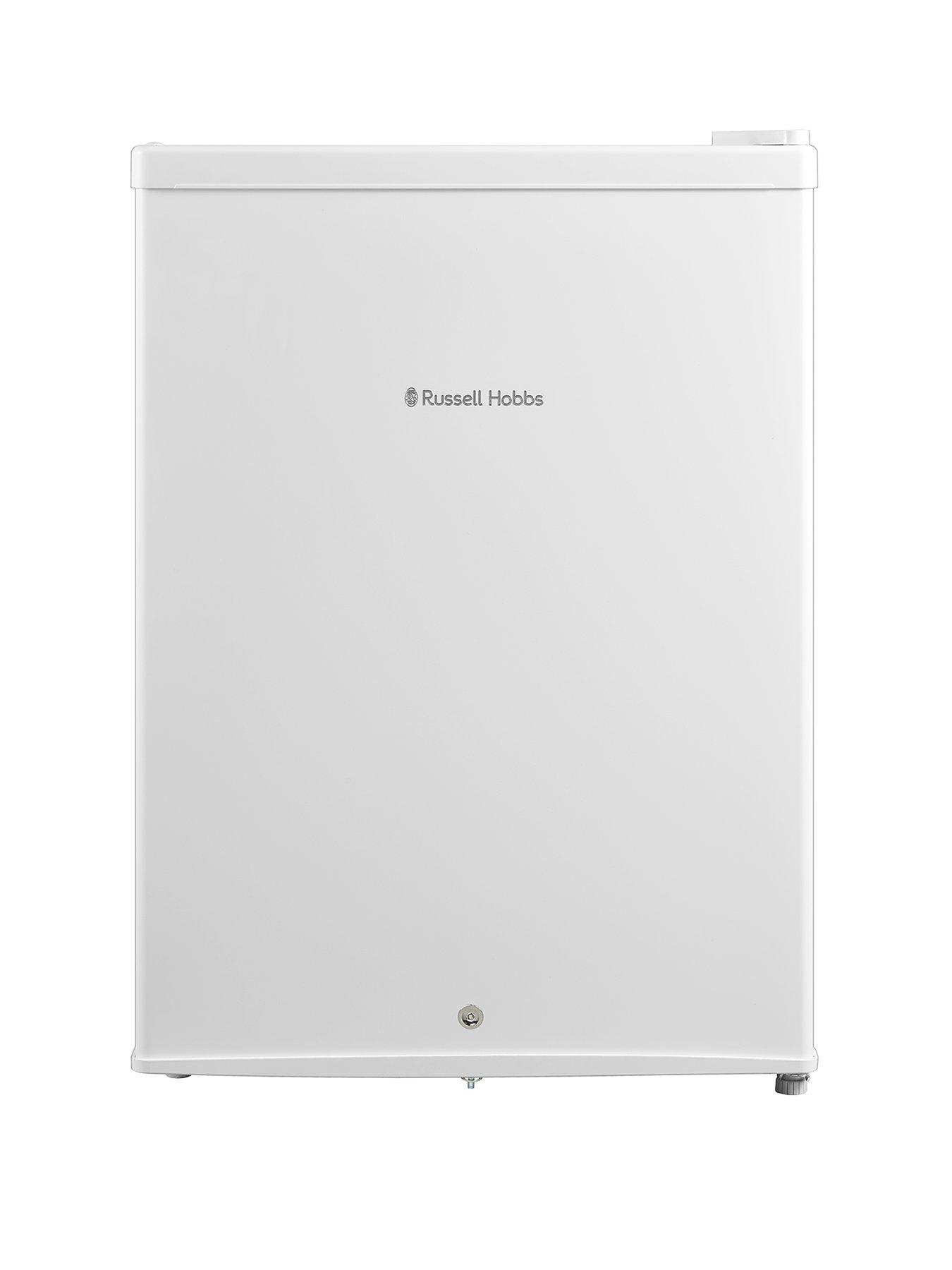 Product photograph of Russell Hobbs Rhttf67w-lck Under Counter Mini Fridge Cooler - White from very.co.uk