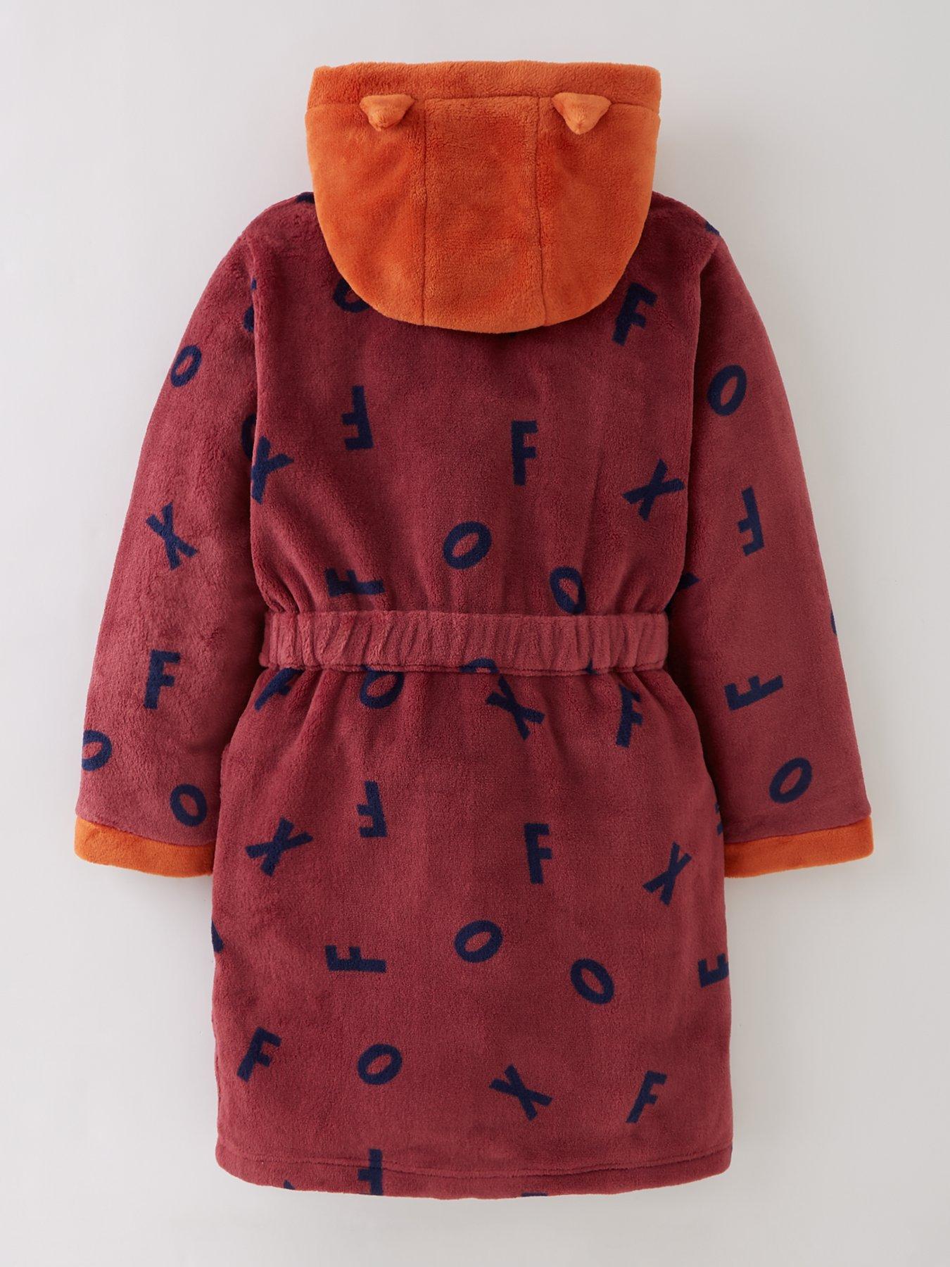Roald Dahl Fantastic Mr Fox Dressing Gown with Ear Details Burgundy very.co.uk