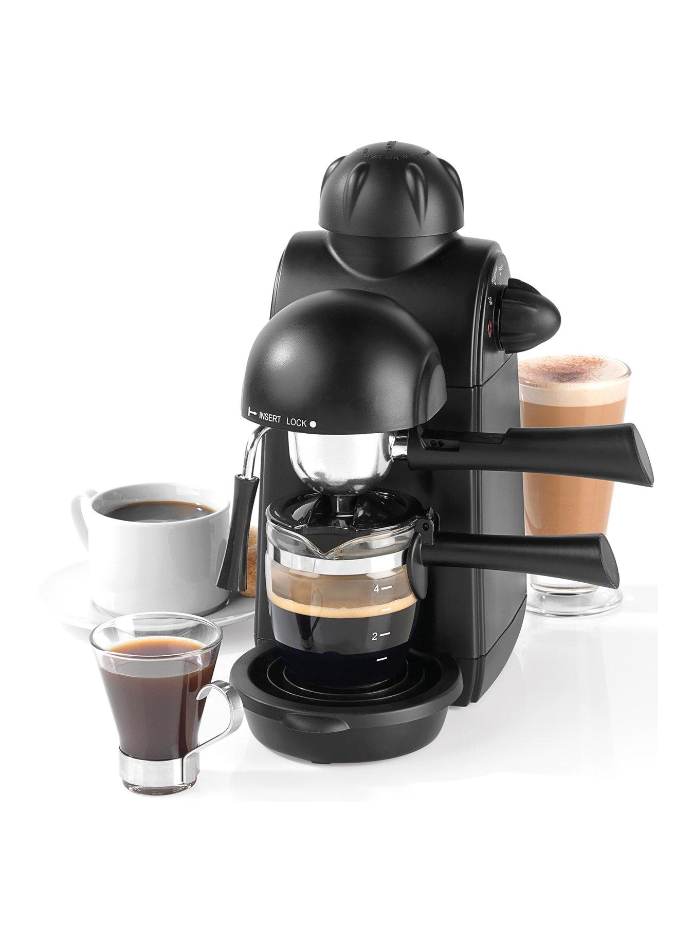 Product photograph of Salter Ek3131 Espressimo Barista Style Coffee Machine With Tempered Glass Cup from very.co.uk