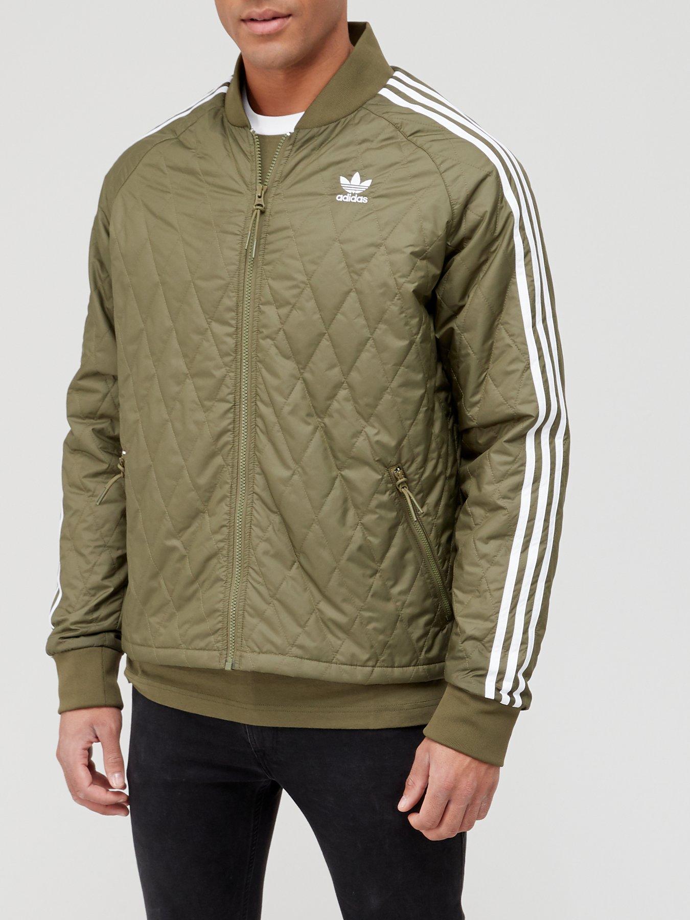 adidas Originals Quilted Jacket - Khaki | very.co.uk