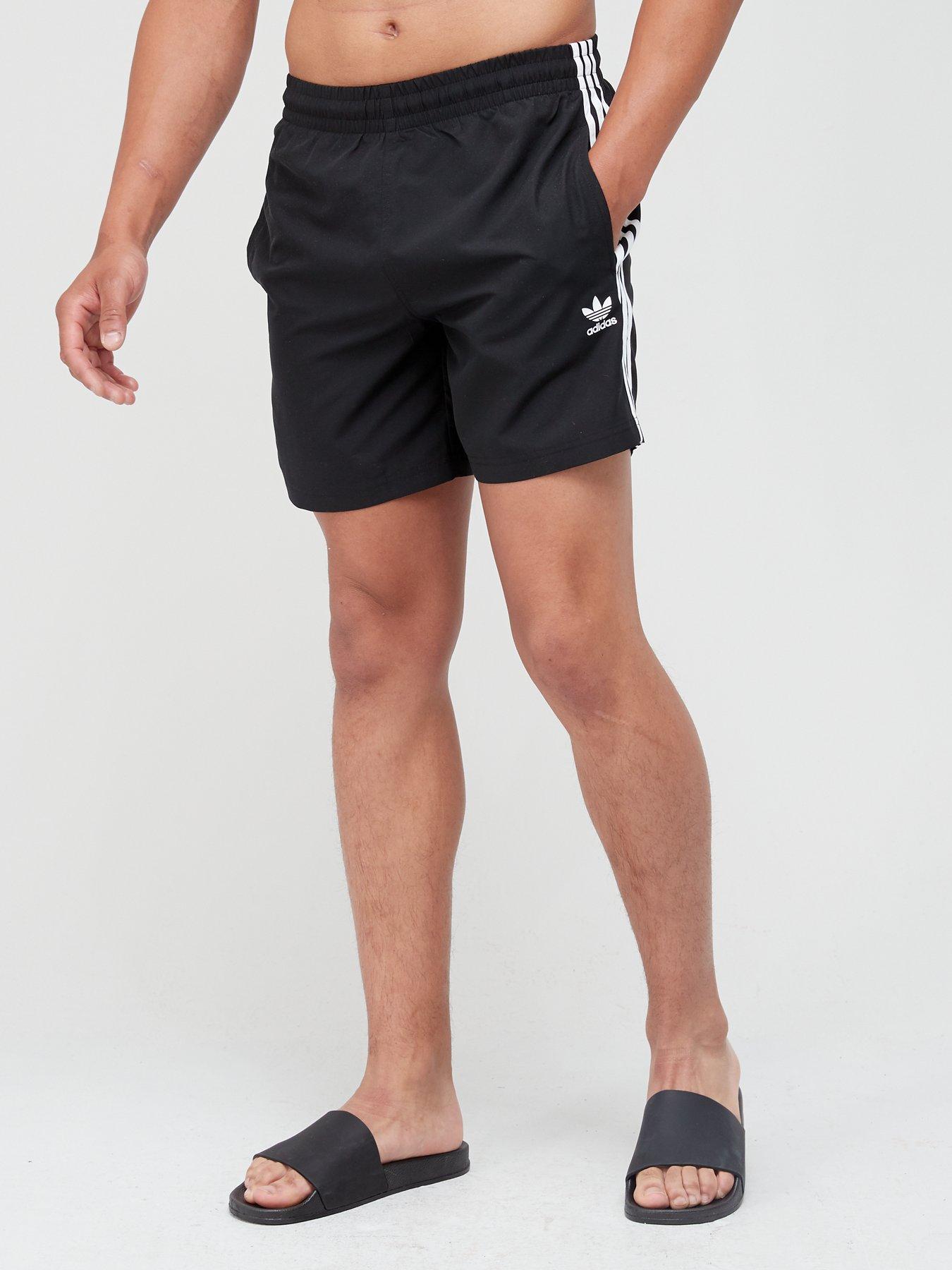 Shorts 3-Stripe Swim Shorts - Black