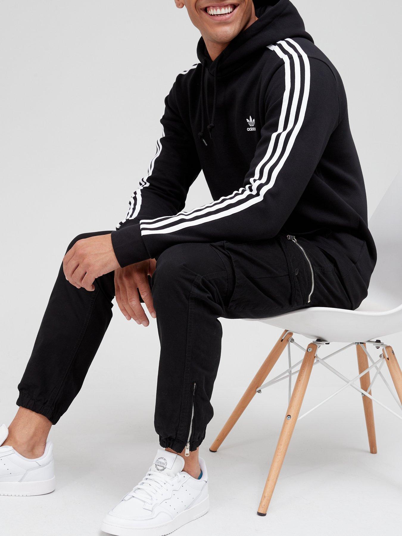 Adidas 3 stripe pullover sale