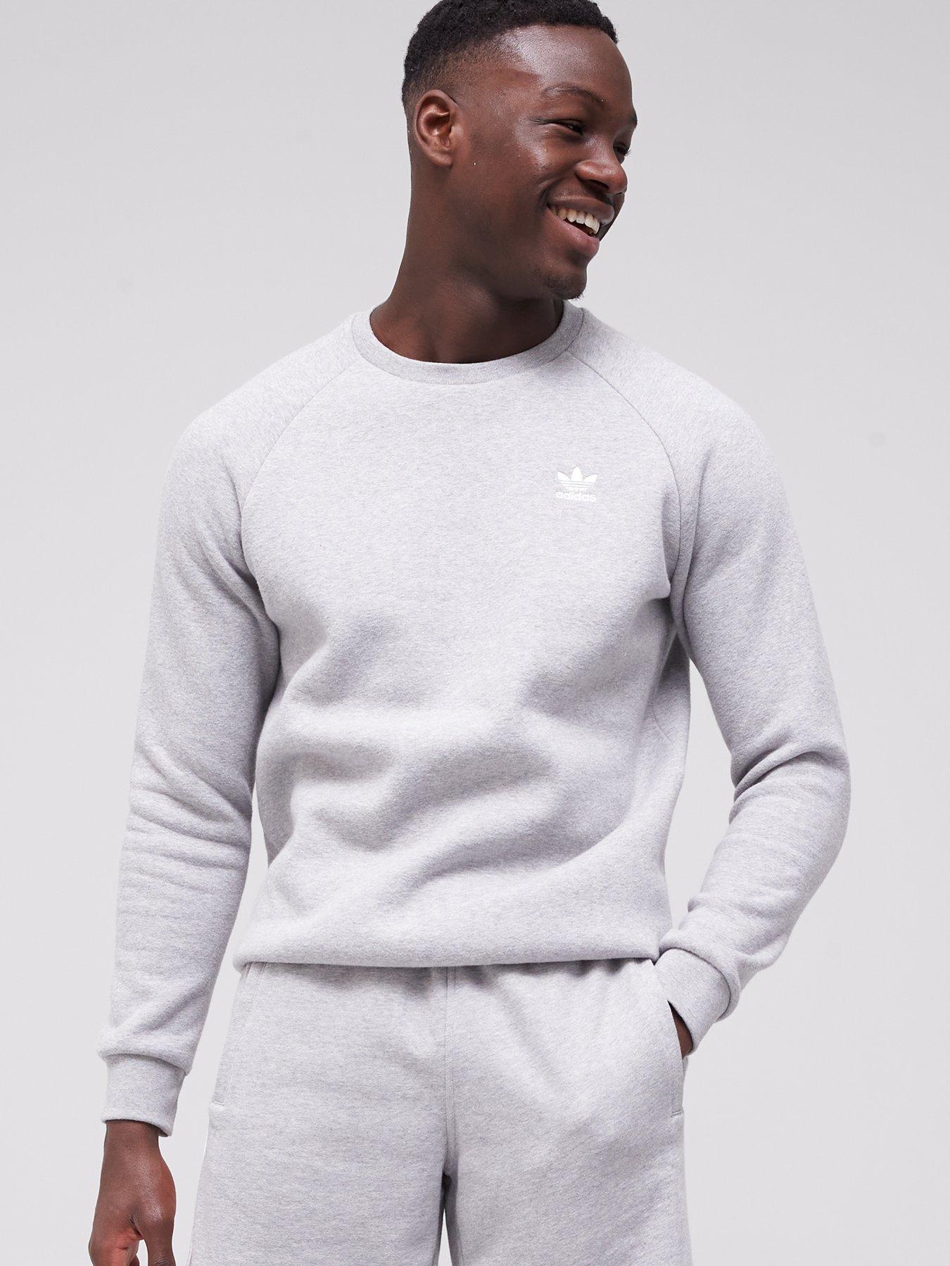 Adidas originals essential crew store neck sweat in white