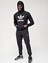 image of adidas-originals-trefoil-hoodie-blackwhite