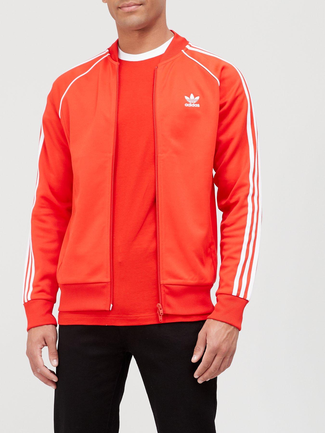 adidas superstar track top red