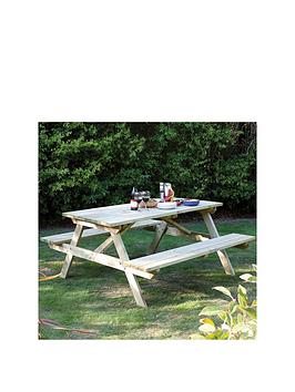 Product photograph of Rowlinson 5ft Picnic Bench from very.co.uk