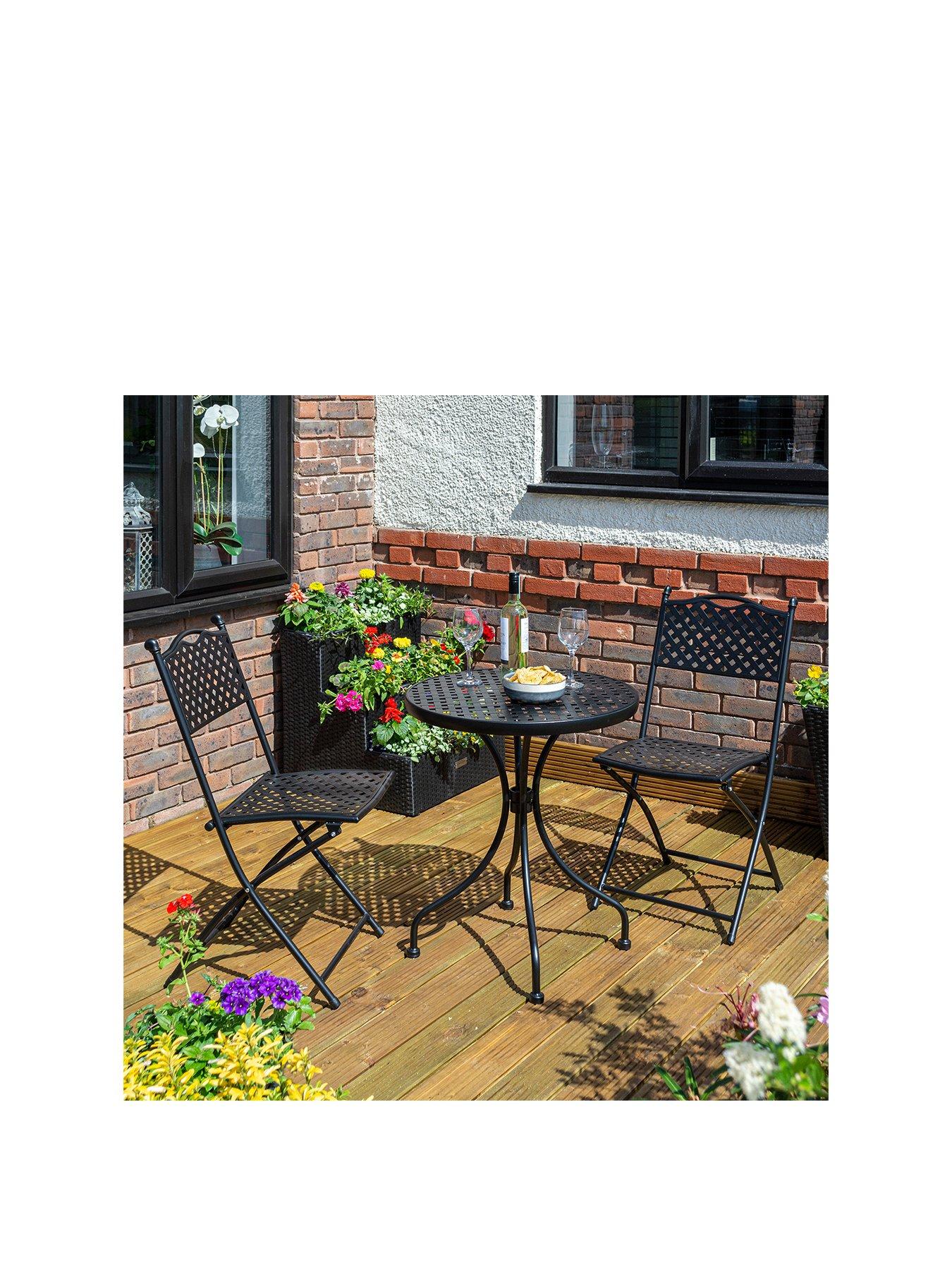 Rowlinson Havana Bistro Set Matt Black Very