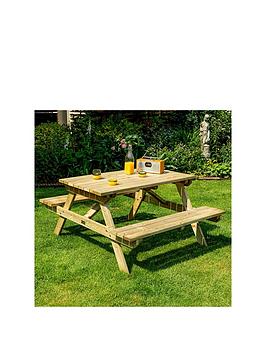 Product photograph of Rowlinson 4ft Picnic Bench from very.co.uk