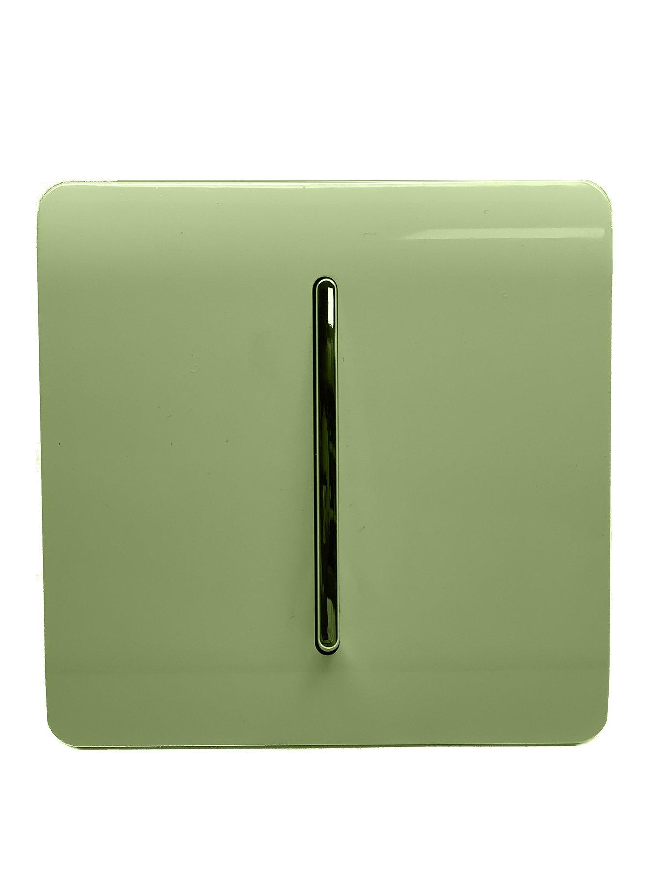 Product photograph of Trendiswitch 1g 2w 10 Amp Light Switch Moss Green from very.co.uk