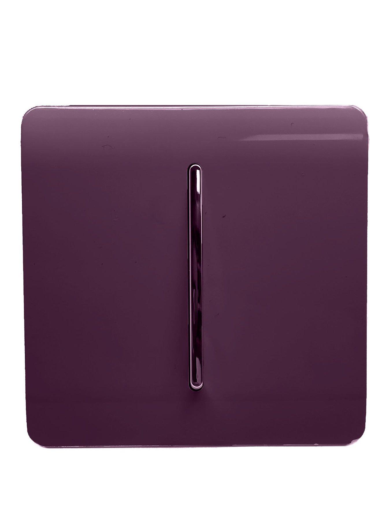 Product photograph of Trendiswitch 1g 2w 10 Amp Light Switch Plum from very.co.uk