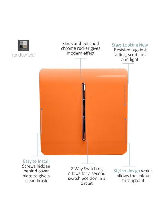 stillFront image of trendiswitch-1g-2w-10-amp-light-switch-orange