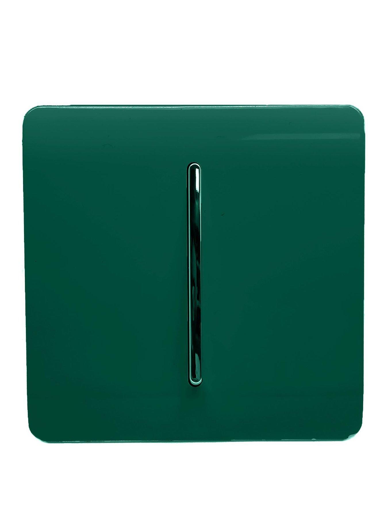 Product photograph of Trendiswitch 1g 2w 10 Amp Light Switch Dark Green from very.co.uk
