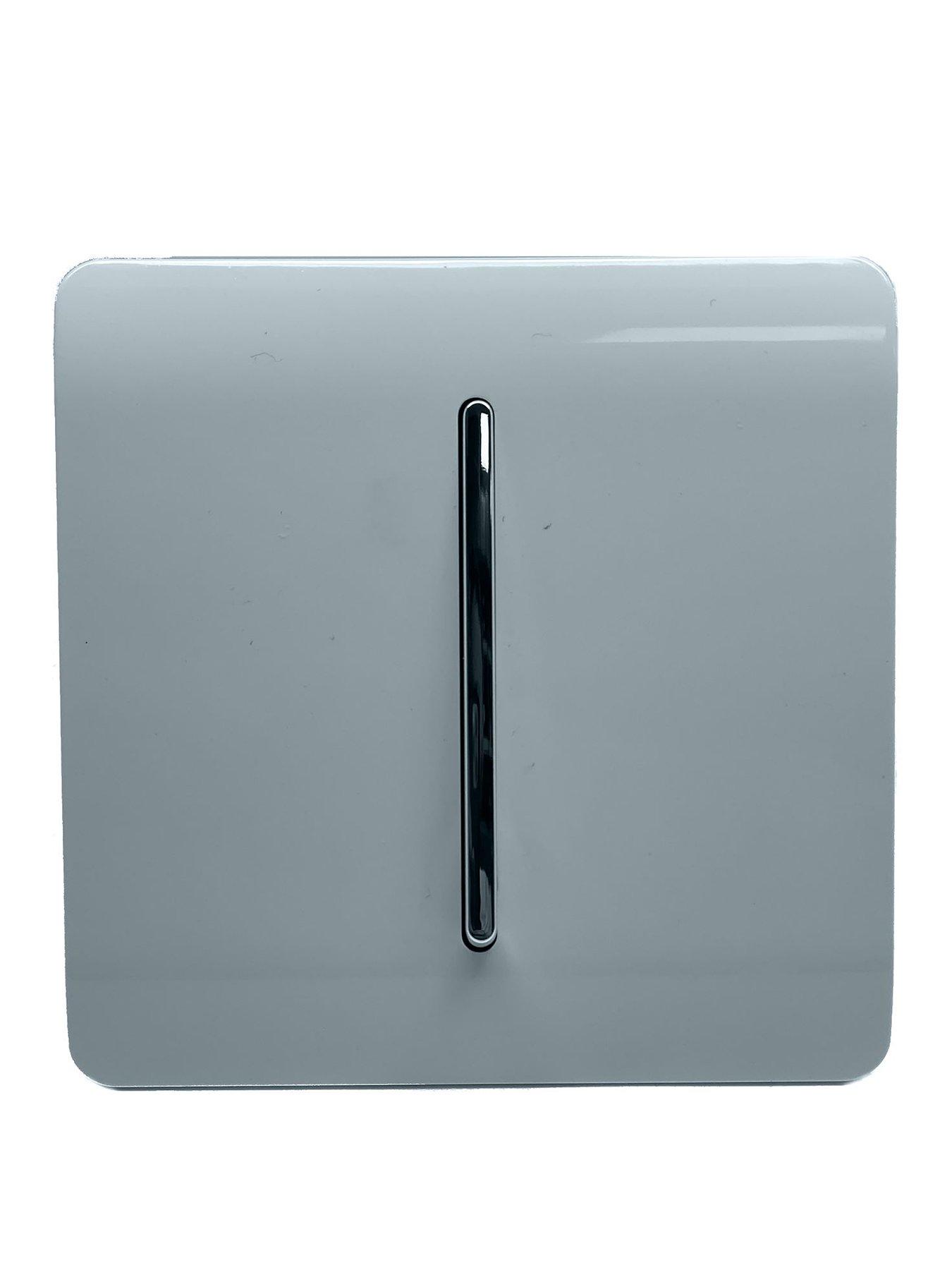 Product photograph of Trendiswitch 1g 2w 10 Amp Light Switch Cool Grey from very.co.uk