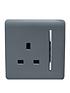  image of trendiswitch-1g-13a-switched-socket-warm-grey
