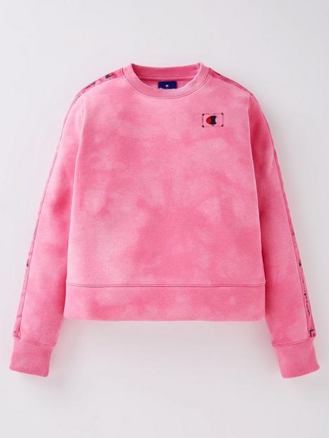 champion-girls-crewneck-sweatshirt-pink