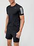 image of adidas-3-stripe-techfit-baselayer-short-sleevenbspt-shirt-black