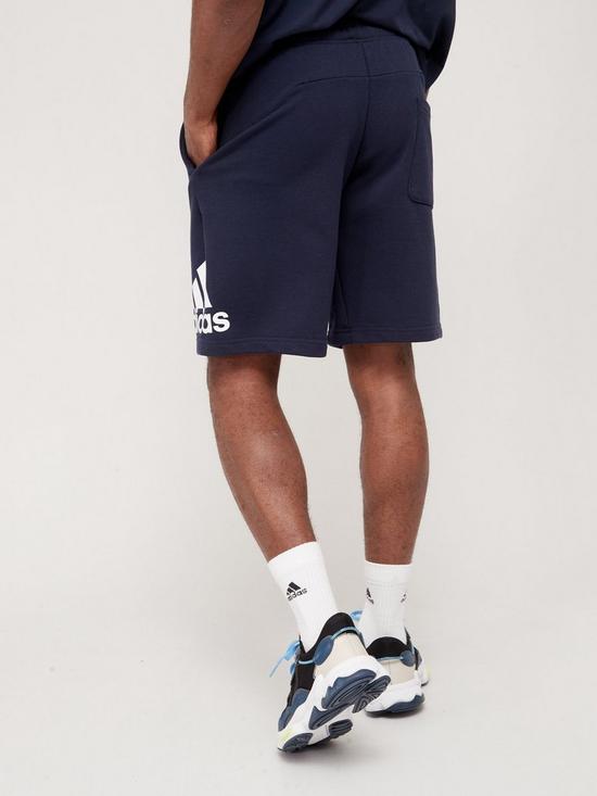 stillFront image of adidas-badge-of-sport-sweat-shorts-navywhite