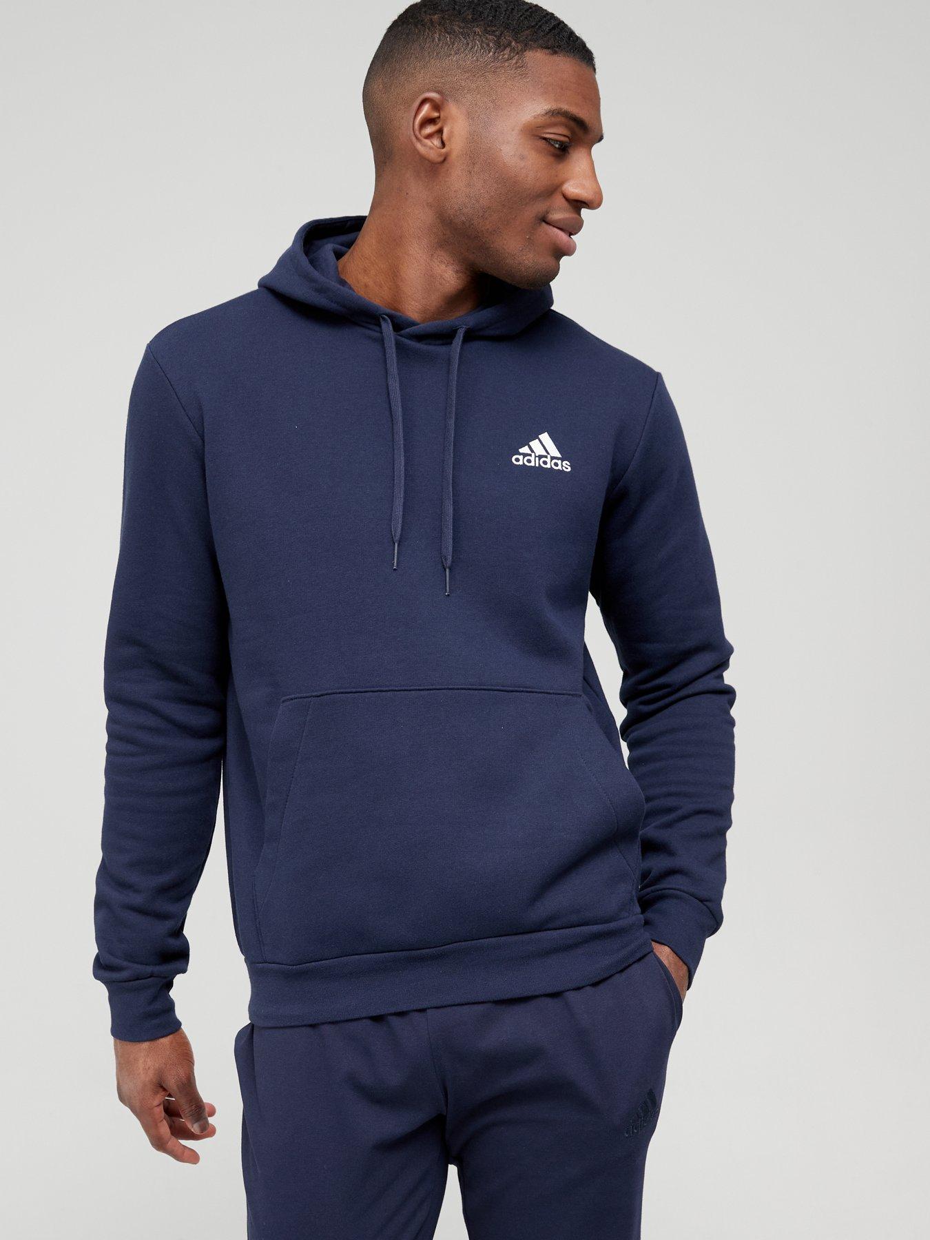 adidas Essentials Logo Fleece Hoodie - Grey