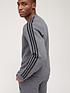 adidas-3-stripe-fleece-sweat-top-greyblackoutfit
