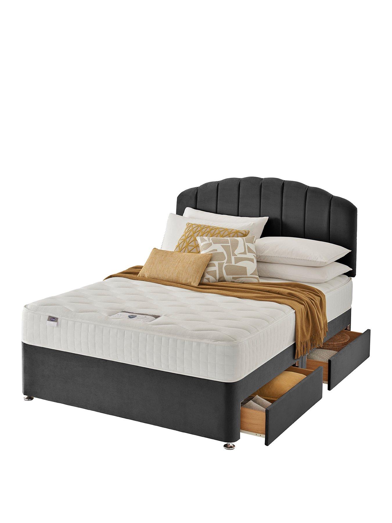 Image 2 of 7 of Silentnight Ava 1000 Pocket Memory. Medium Firm, Divan Bed (Headboard Included) - Velvet