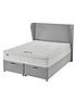  image of silentnight-shea-eco-1000-pocket-pillowtop-velvet-divan-bed-with-storage-options-headboard-included