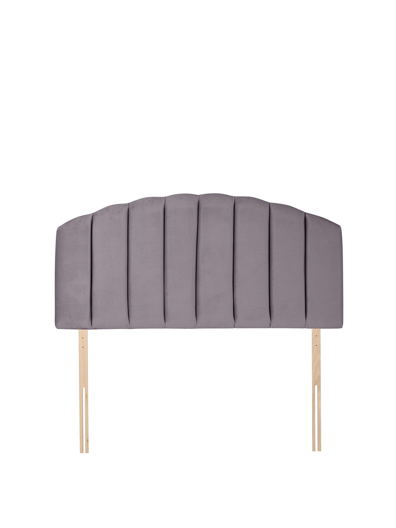 Product photograph of Silentnight Ava Velvet Upholstered Headboard from very.co.uk