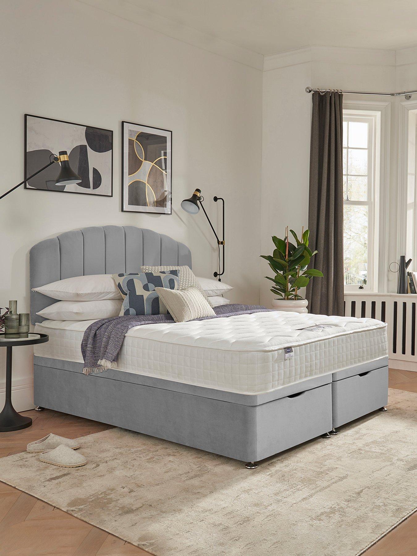 silentnight-ava-memory-1000-pocket-velvet-ottoman-storage-bed-headboard-included