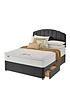  image of silentnight-ava-eco-1000-pillowtop-velvet-divan-bed-with-storage-options-headboard-included