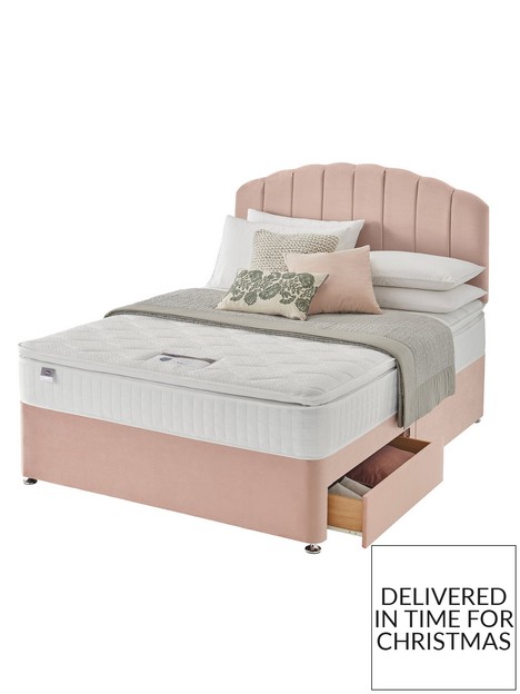 silentnight-avanbsp1000-pillowtop-velvet-divan-bed-with-storage-options-headboard-included