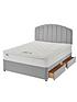  image of silentnight-ava-eco-1000-pillowtop-velvet-divan-bed-with-storage-options-headboard-included