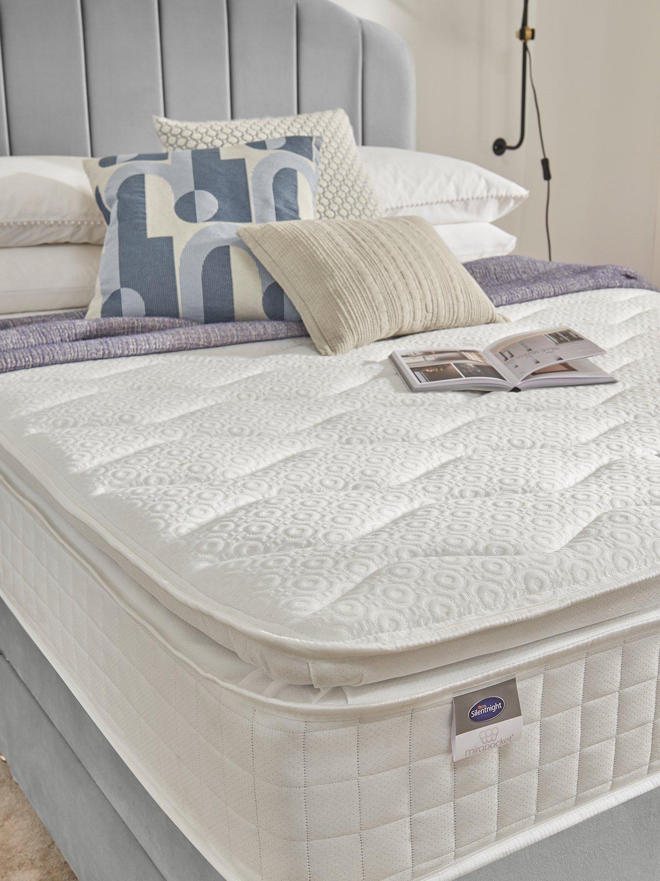 Image 4 of 5 of Silentnight Ava 1000 Pocket Pillowtop Eco Medium Firm Divan Bed (Headboard Included) - Velvet
