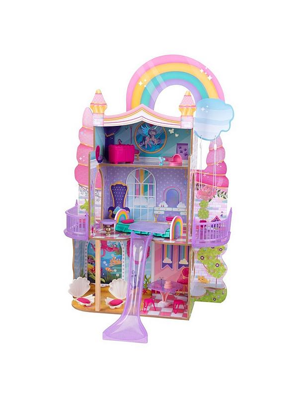 Image 2 of 6 of Kidkraft Rainbow Dreamers Unicorn Mermaid Dollhouse (3.8ft)
