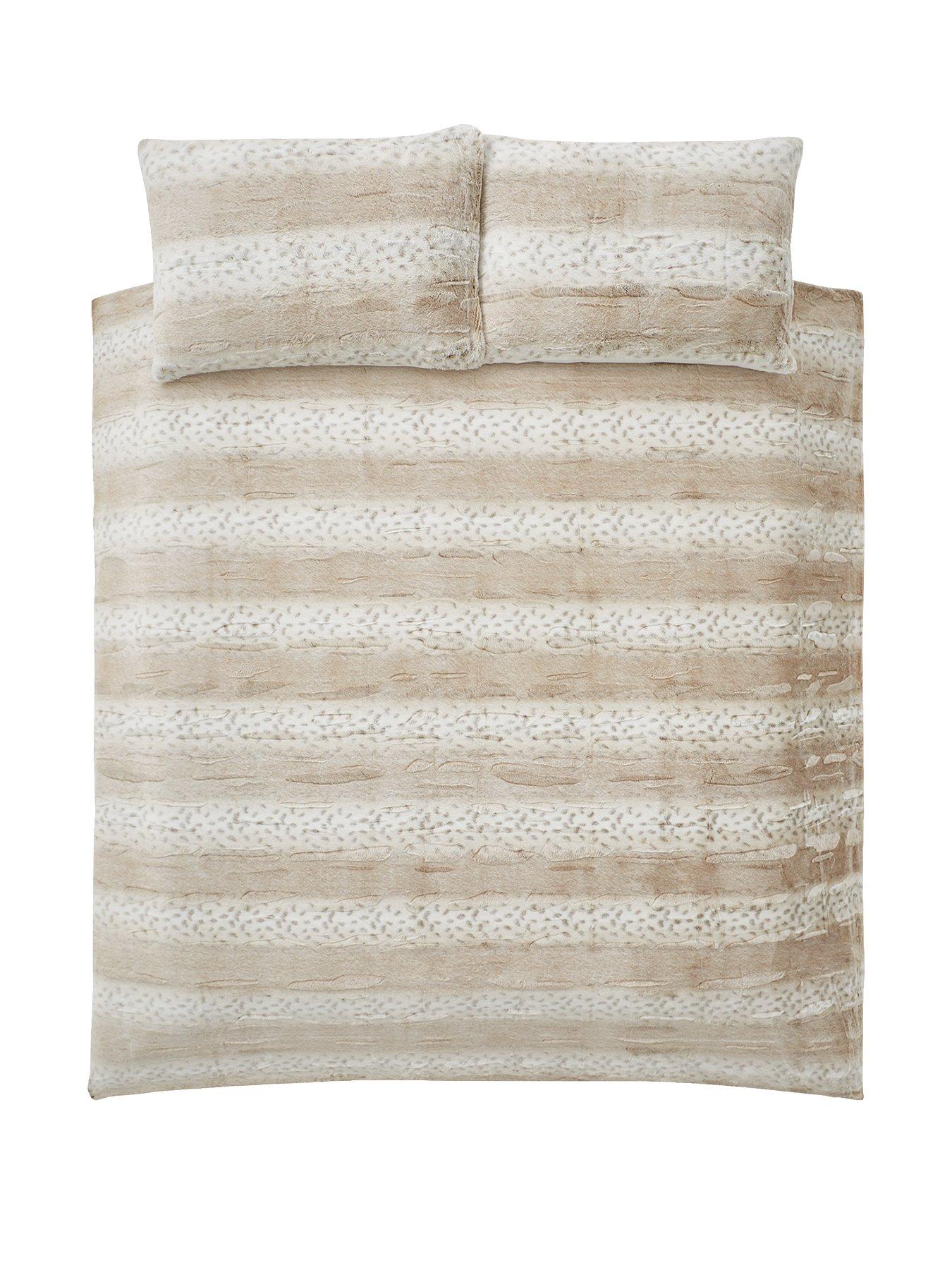 Very Home Snow Leopard Cuddly Fleece Duvet Cover Set | very.co.uk