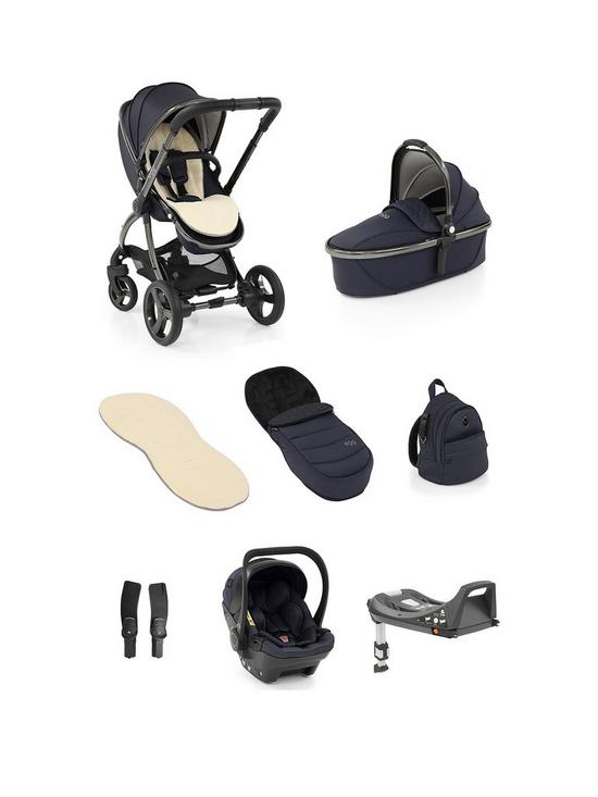 front image of egg2-luxury-bundle-with-egg-shell-car-seat-and-carrycot-cobalt