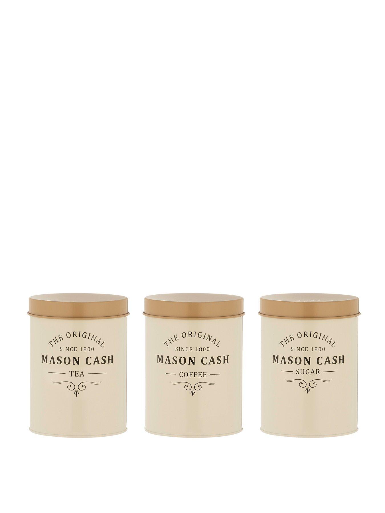 Product photograph of Mason Cash Heritage Collection Tea Coffee And Sugar Canister Jars Set from very.co.uk