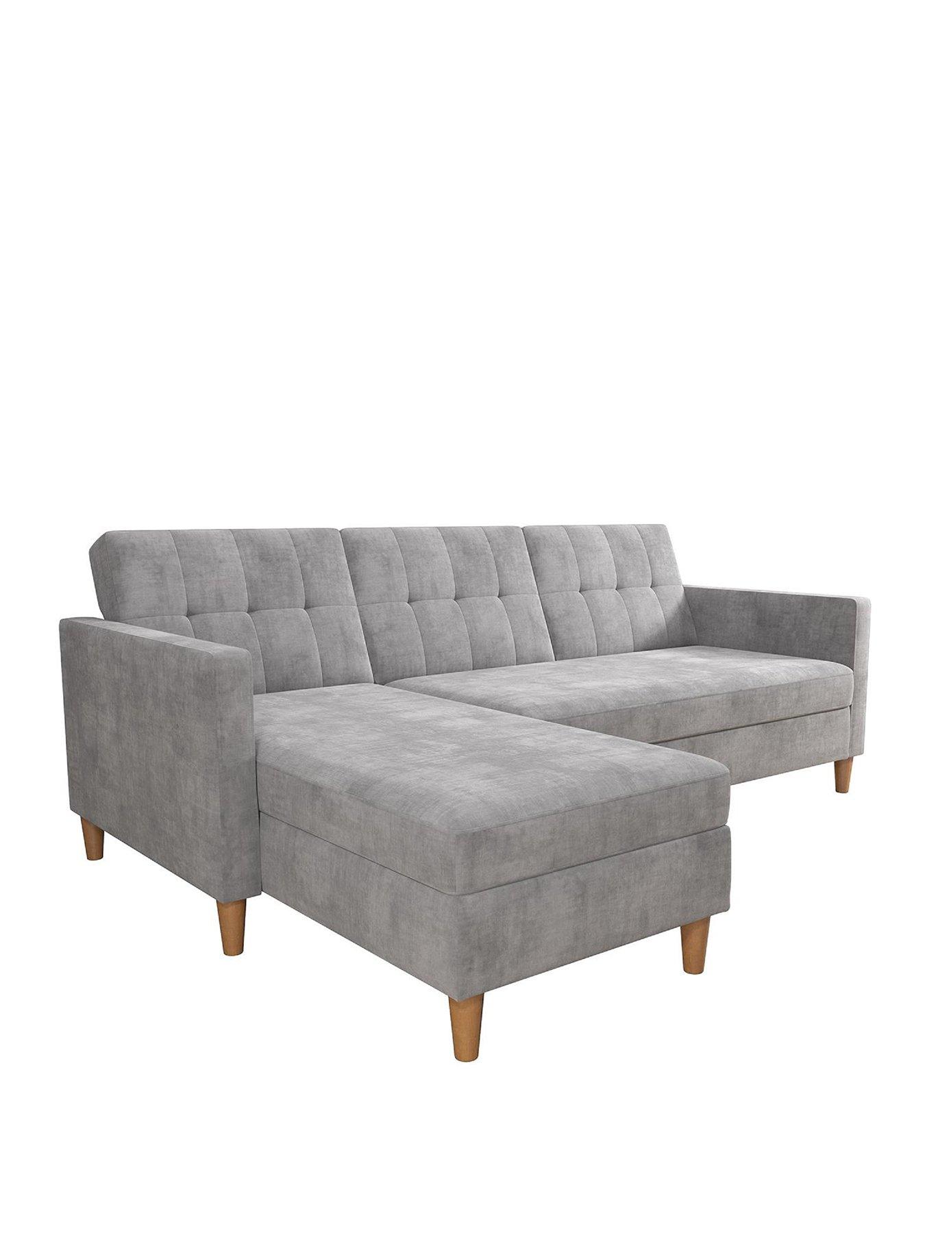 Futon sectional store with storage