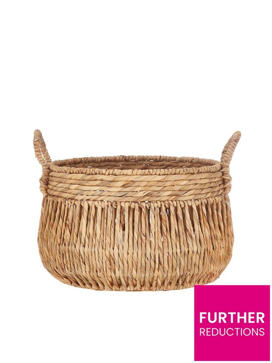 front image of amara-water-hyacinth-storage-basket