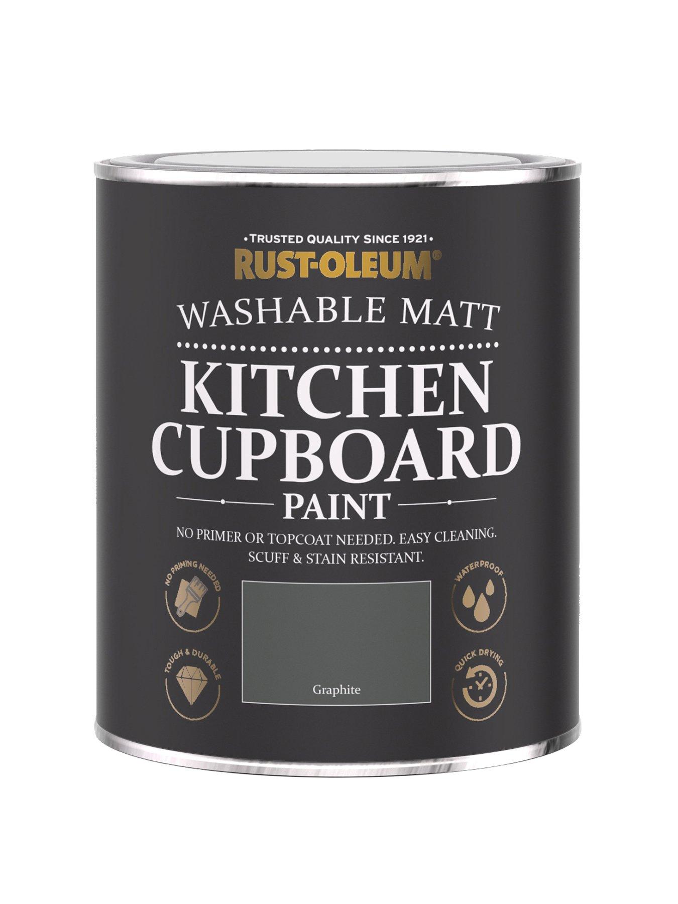 Product photograph of Rust-oleum Kitchen Cupboard Paint In Graphite Ndash 750 Ml Tin from very.co.uk