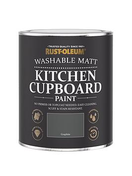 Product photograph of Rust-oleum Kitchen Cupboard Paint In Graphite Ndash 750 Ml Tin from very.co.uk