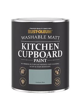 Product photograph of Rust-oleum Kitchen Cupboard Paint In Gresham Blue Ndash 750 Ml Tin from very.co.uk