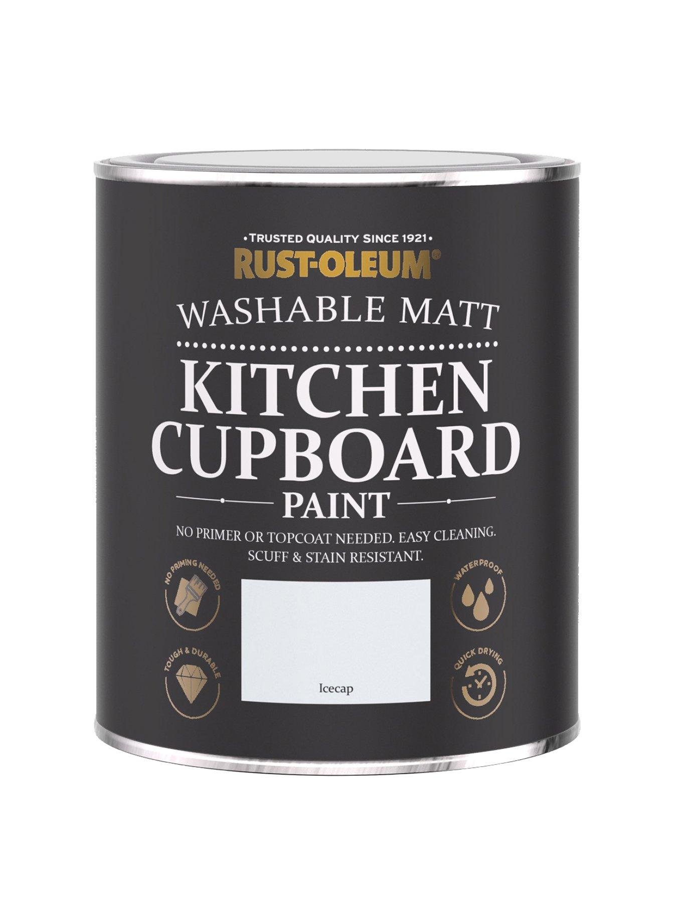 Product photograph of Rust-oleum Matt Finish Kitchen Cupboard Paint In Icecap Ndash 750 Ml Tin from very.co.uk