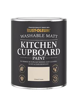 Product photograph of Rust-oleum Kitchen Cupboard Paint - Clotted Cream from very.co.uk